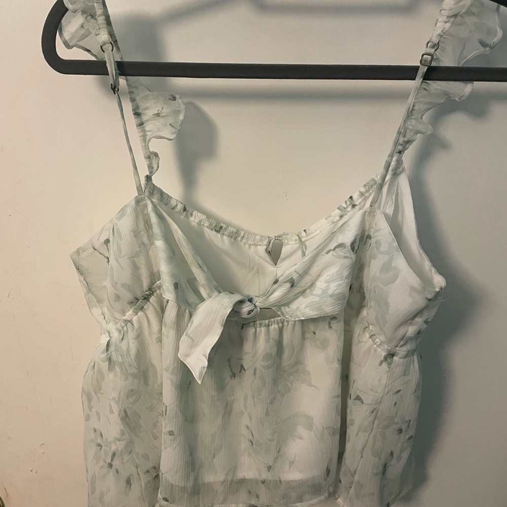 Floral Ruffle Strap Top - Picture 3 of 3